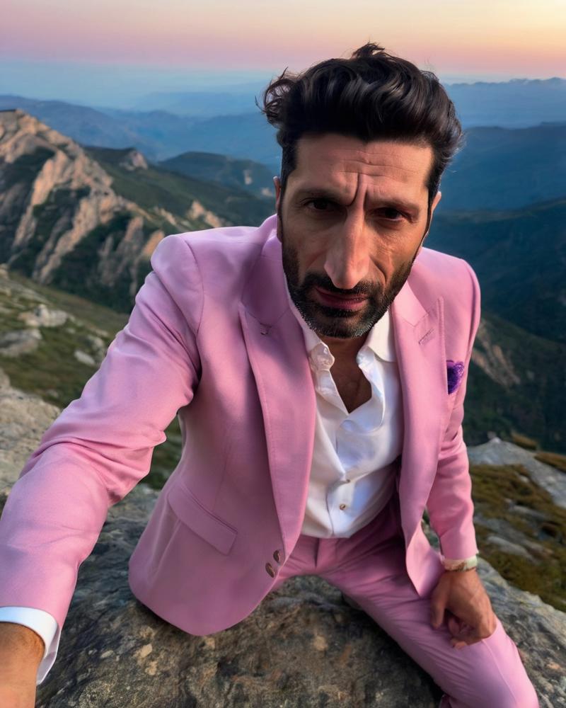 09707-1186875274-_lora_Fares_Fares_0.8_ medium body shot (Fares Fares_1.3) age 35 taking a selfie on a mountain rock, pink medium-length messy ha.jpg